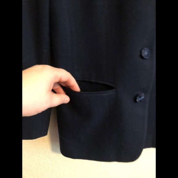 Pendleton Wool Long Sleeve Jacket Blazer Dark Navy Blue Size M #360 - Picture 5 of 7